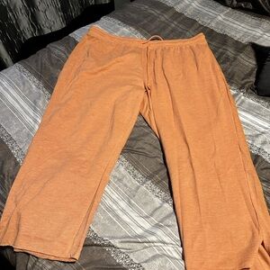 Comfortable Orange Lounge Capri Pants